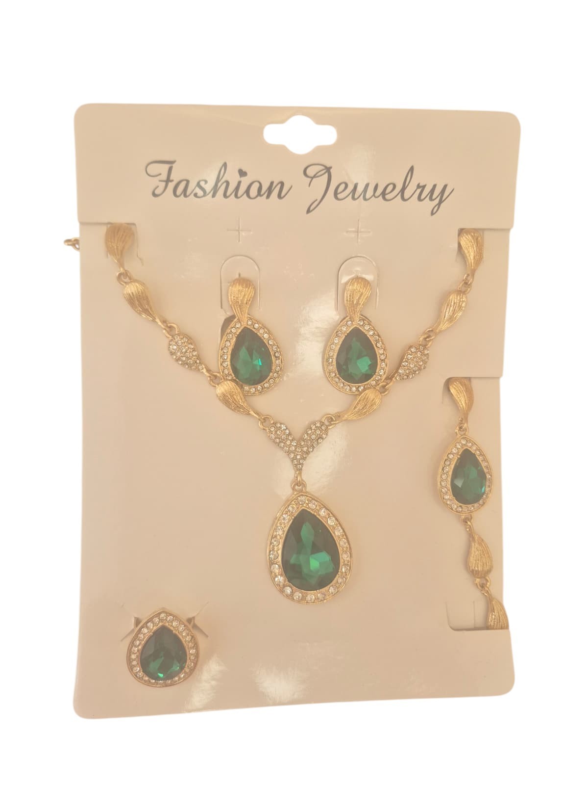 Water Drop Jewelry Set Women Earrings Bracelet Necklace Pendant Rings