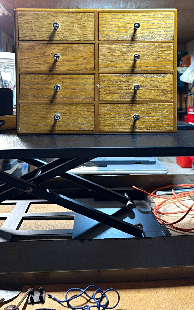 This Item Is Sold: Wood Brown 8-Drawer Jewelry Box Organizer Chest