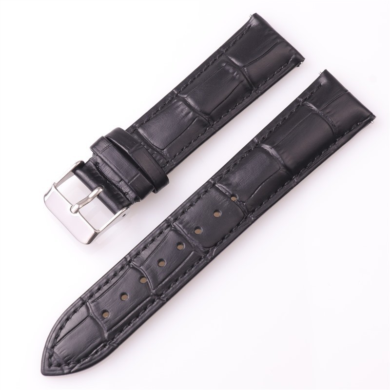 Quick Release Double-sided Genuine Leather Watch Strap Pin Buckle Band 18mm-24mm