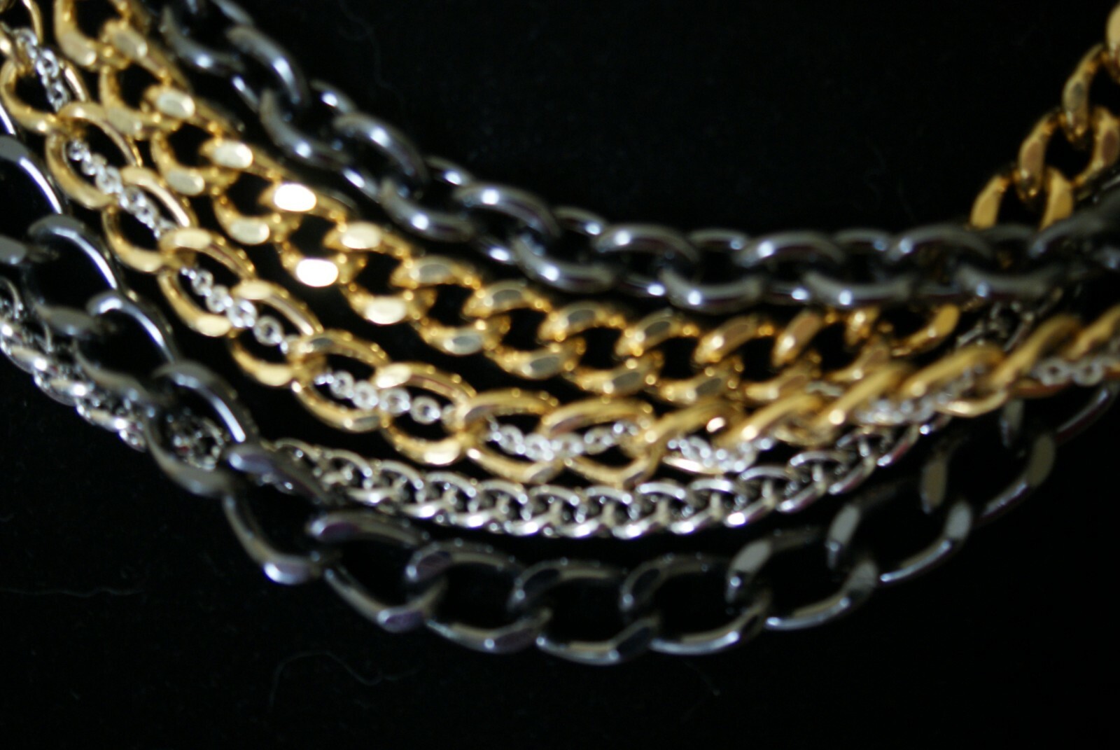 ABS by Allen Schwartz 5 Rows Chain Necklace
