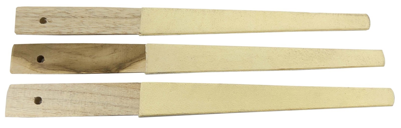 3 Pack of Chamois Half Round Buff Sticks Jewelry Making Abrasive Sanding