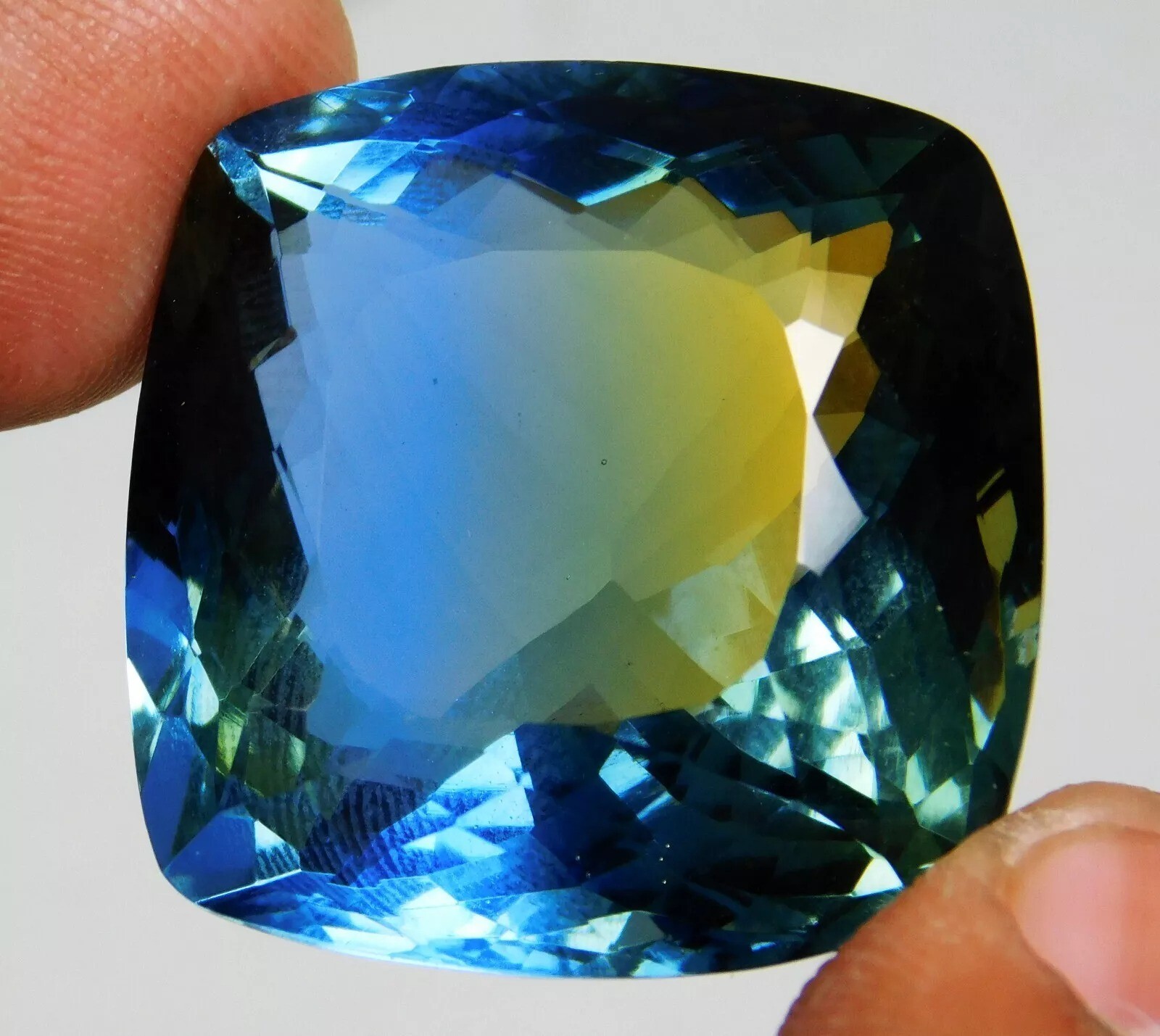 Tourmaline Bi-Color Cushion Cut Natural 58-60 Ct Loose EGL Certified Gemstone