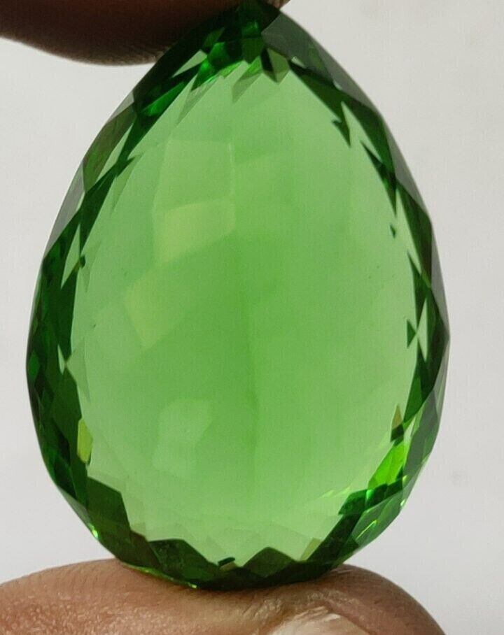 75.45 Ct. Green Peridot Pear Cut Faceted AAA+ Loose Gemstone for Ring & Pendant