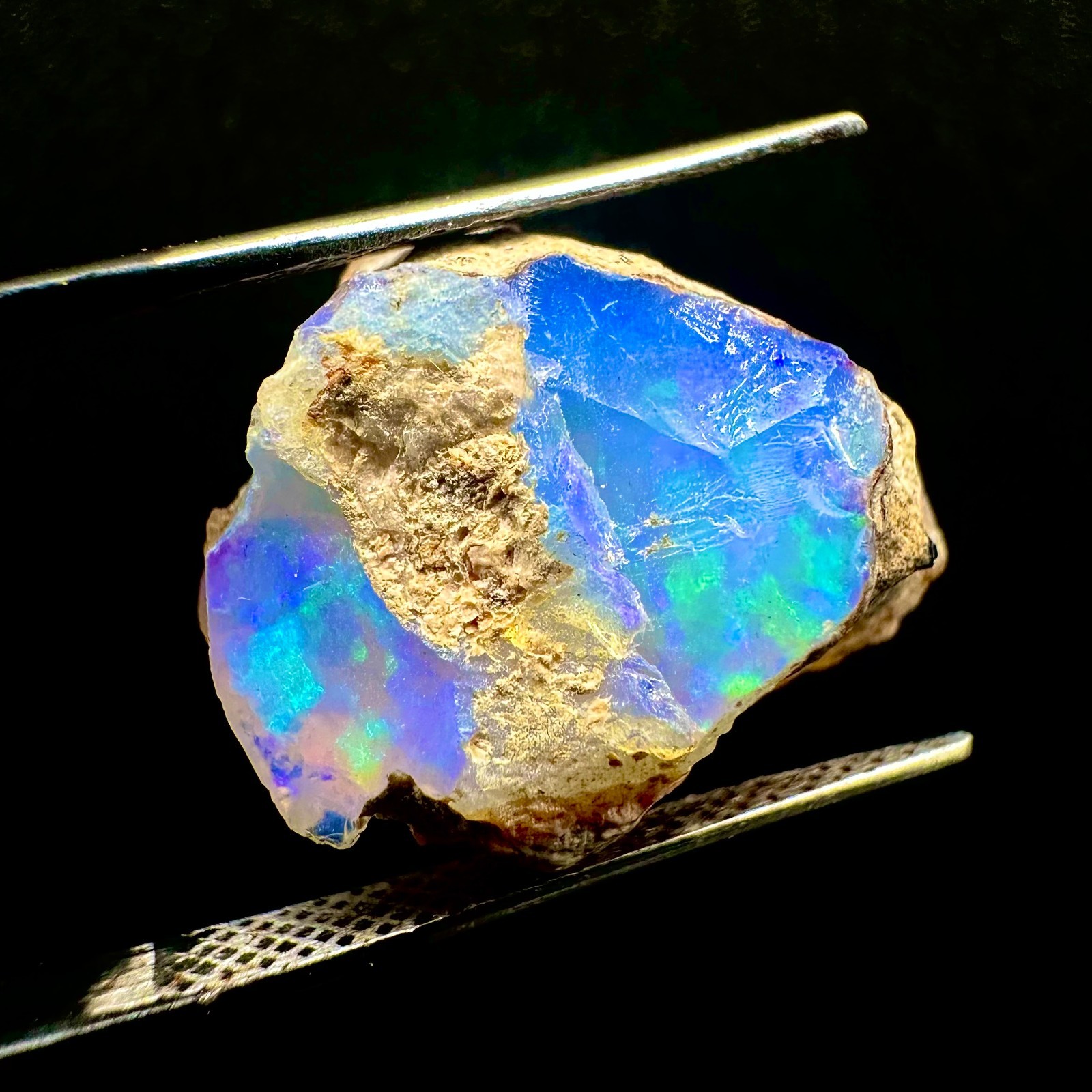 13 CTS Natural Ethiopian Opal Rough, Crystal Raw Welo Fire Opal Rough Gemstone