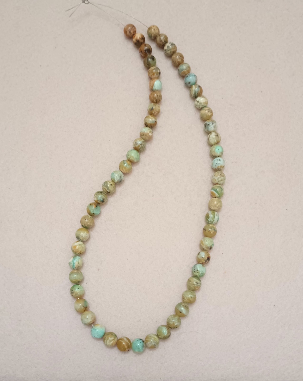 PERUVIAN OPAL 8MM ROUND BEADS – 17.75″ Strand – 5071E
