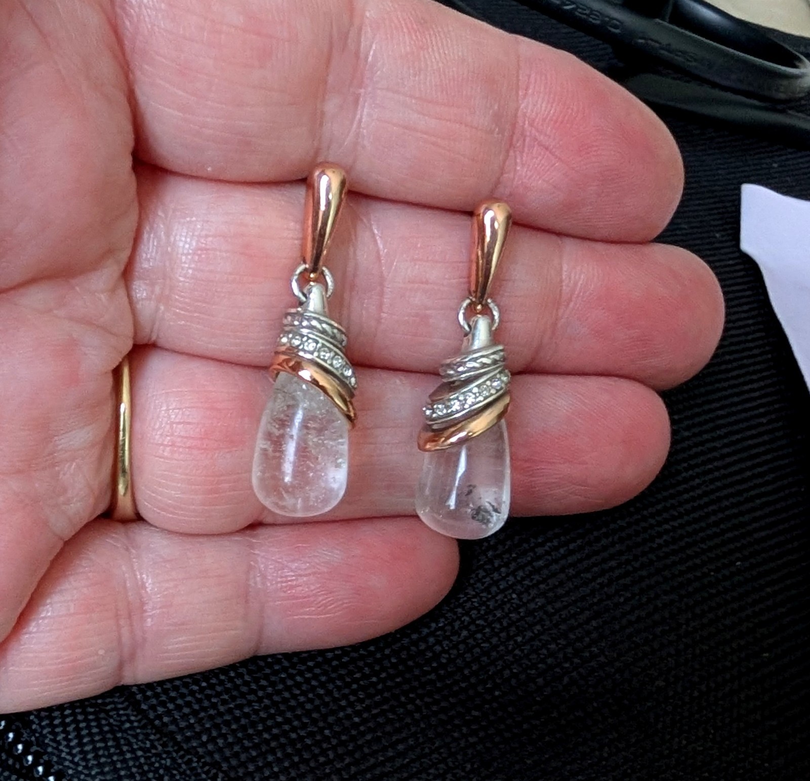 Brighton Neptunes Rings Clear Quartz Earrings! STUNNING!