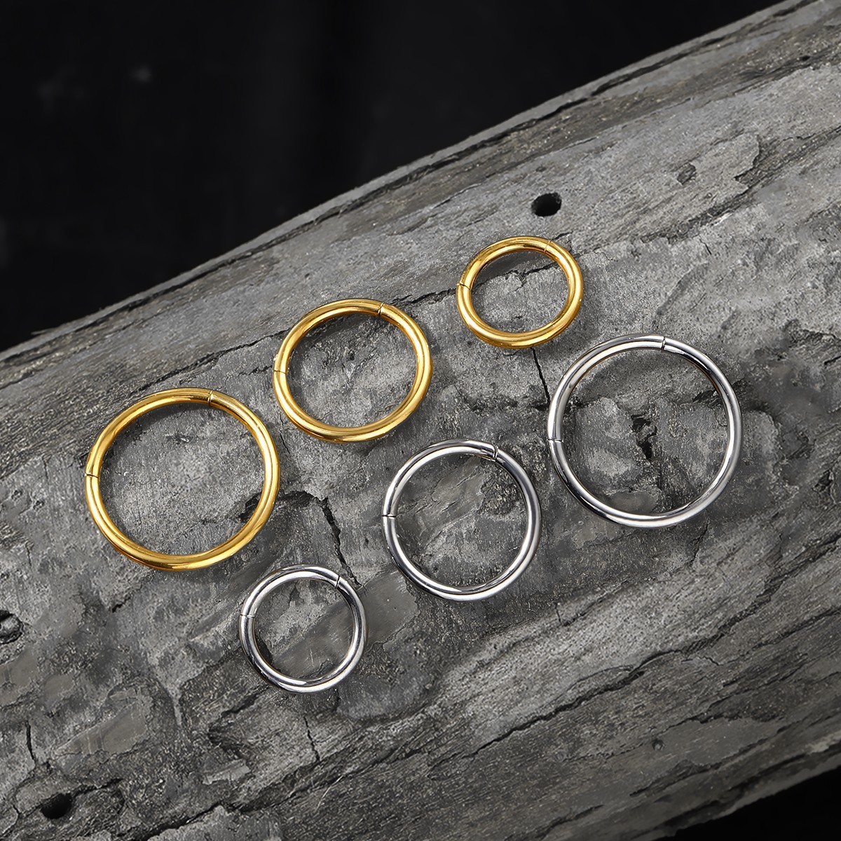 Titanium 18G Septum Clicker Gold Silver Classic Helix Cartilage Lobe Piercing