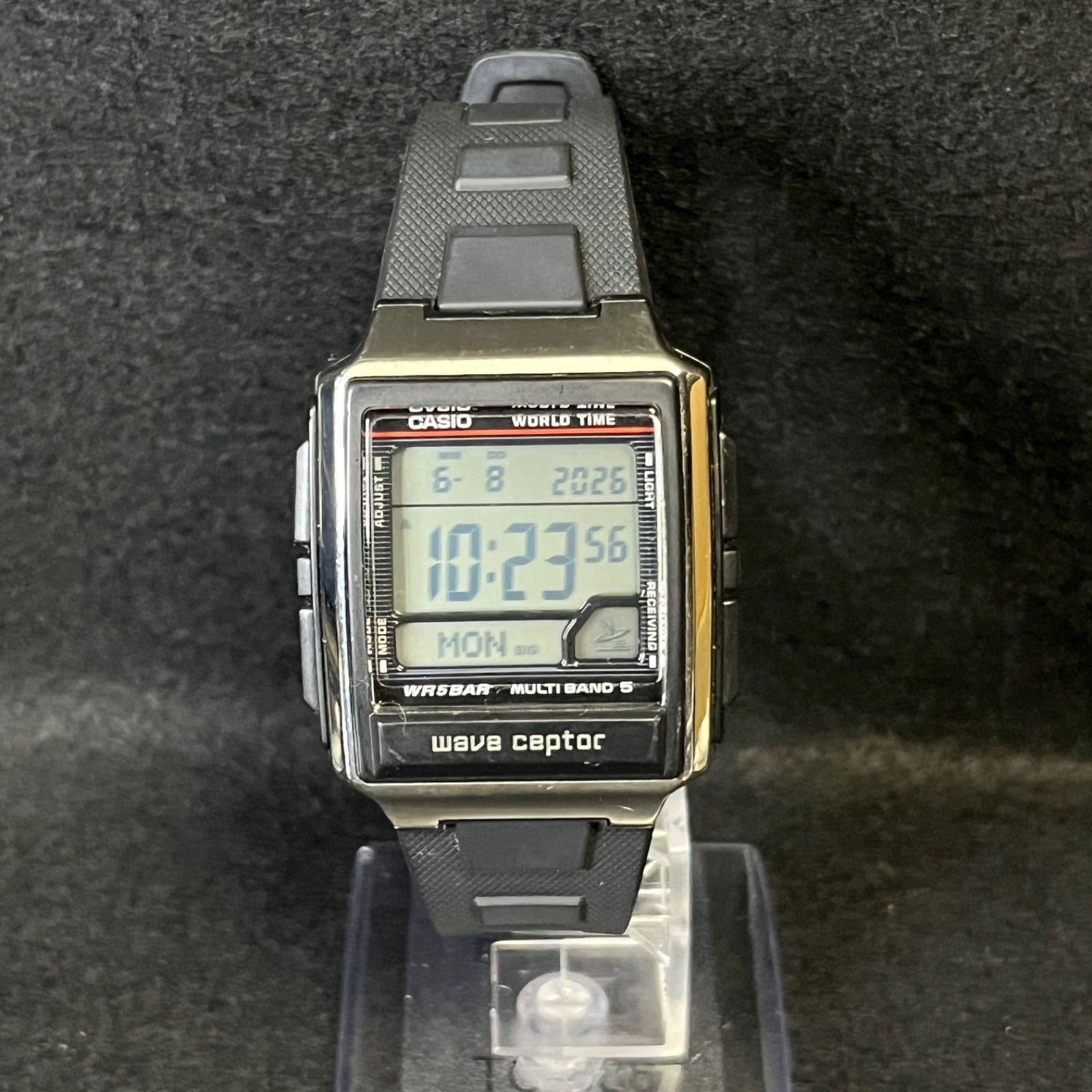 CASIO WAVE CEPTOR WV-59R-1AJF Men’s Watch New Mineral glass World Time Japan