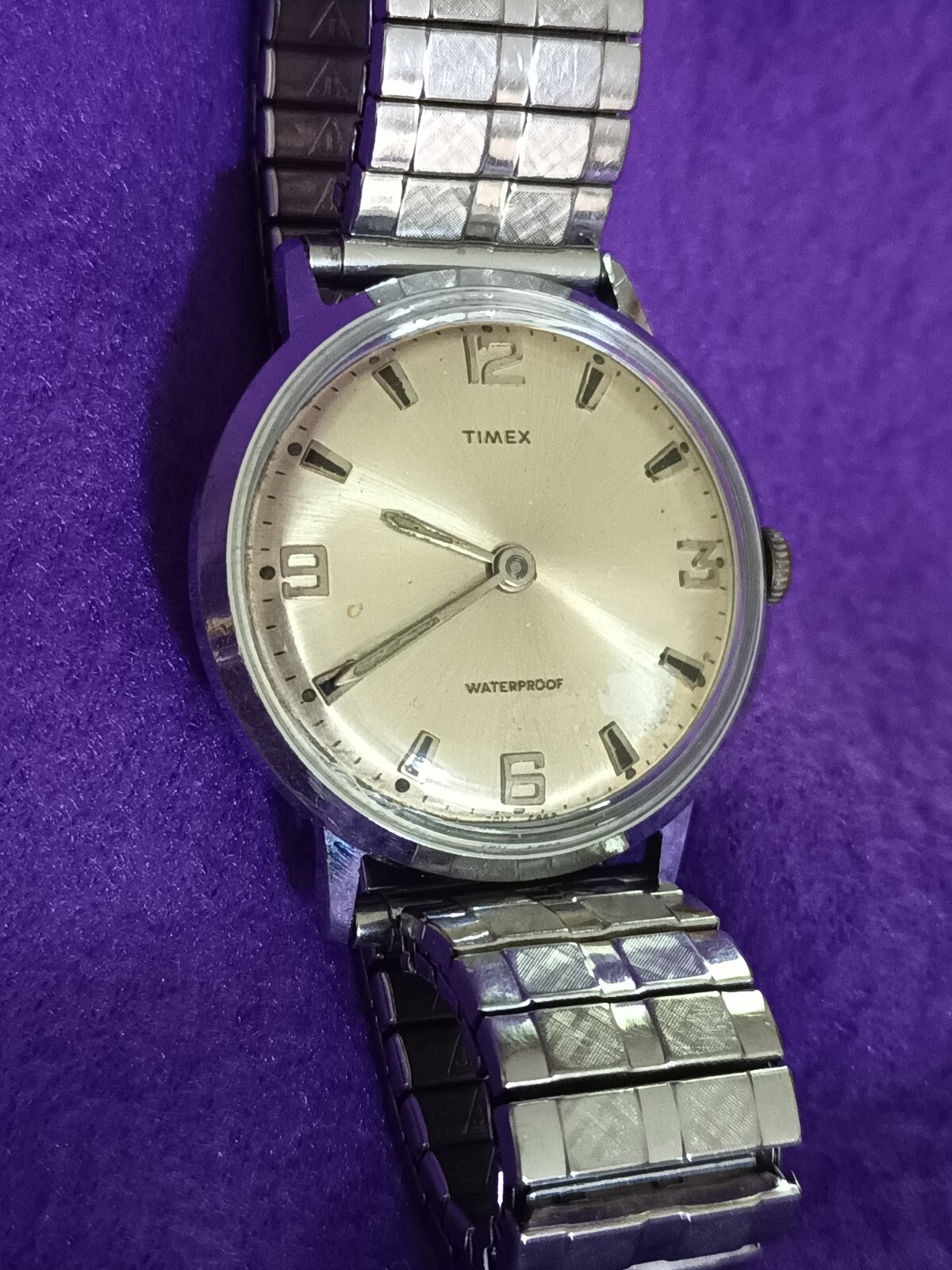 1969 Timex MARLIN Manual Wind #2017 Wristwatch Waterproof, Chrome Case