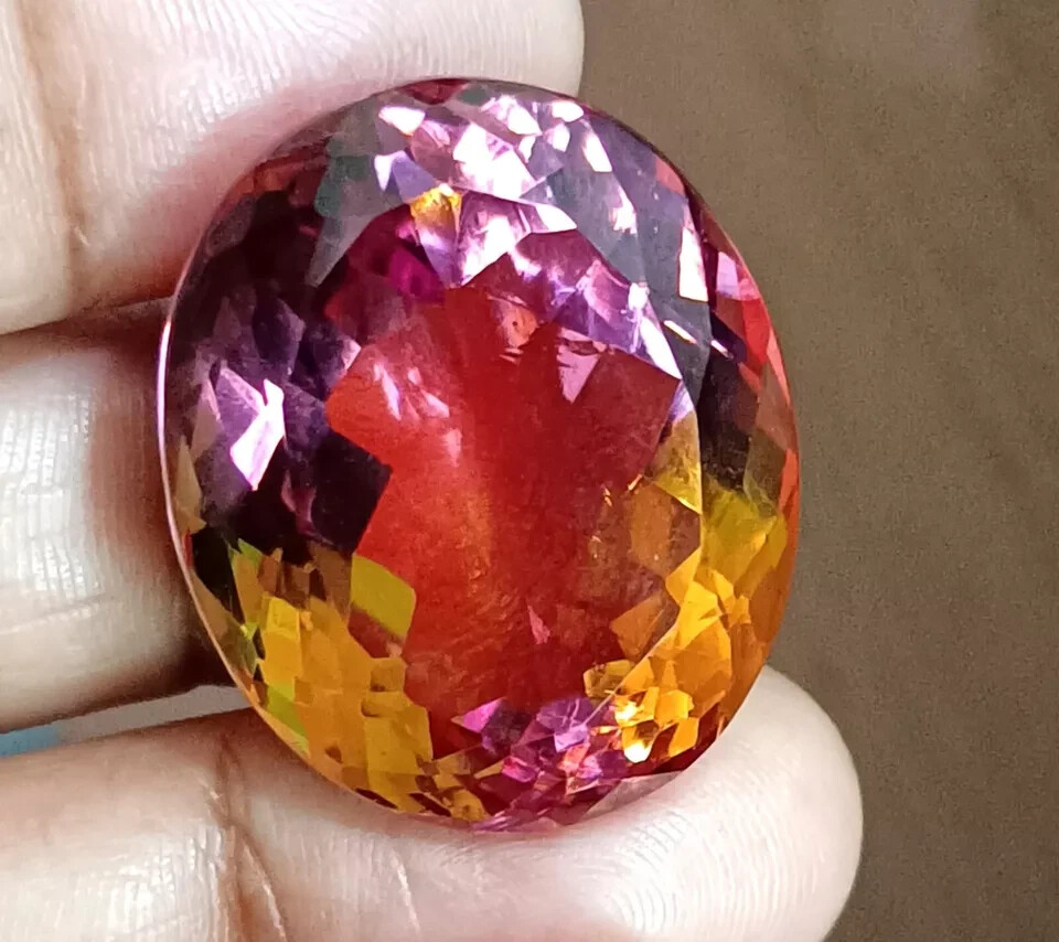 NATURAL Alexandrite (7 Color-Change) Oval Cut 71.85 Ct Loose Certified GEMSTONE