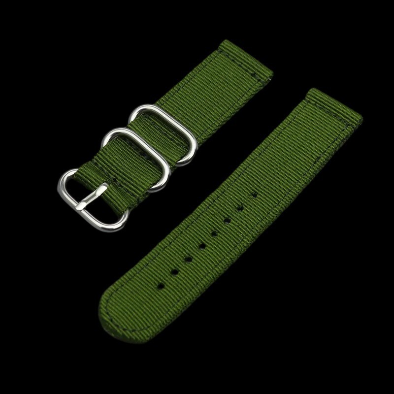 18mm 20mm 22mm 24mm Military Canvas Nylon Wrist Watch Band Strap Bracelet Sport