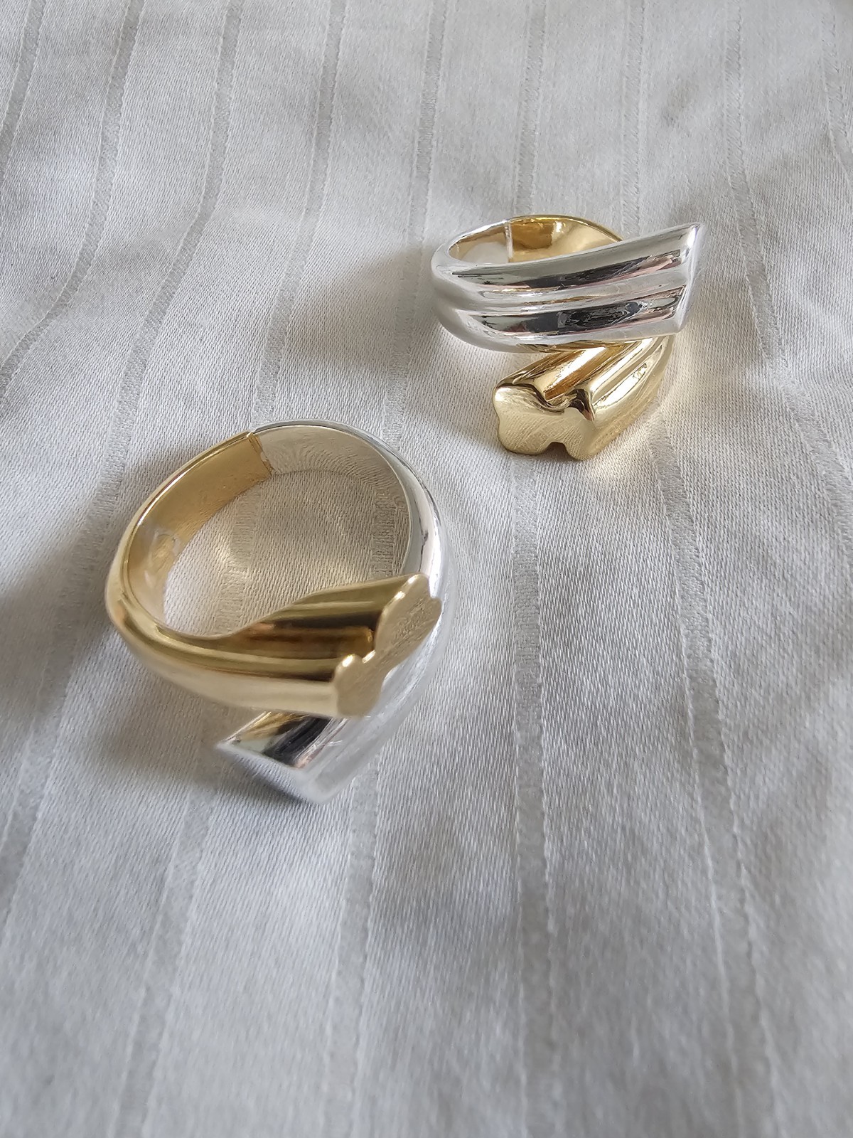 TOUS BOLD BEAR 2 TONE RING (SILVER GOLDEN PLATED) #8 LAST ONE