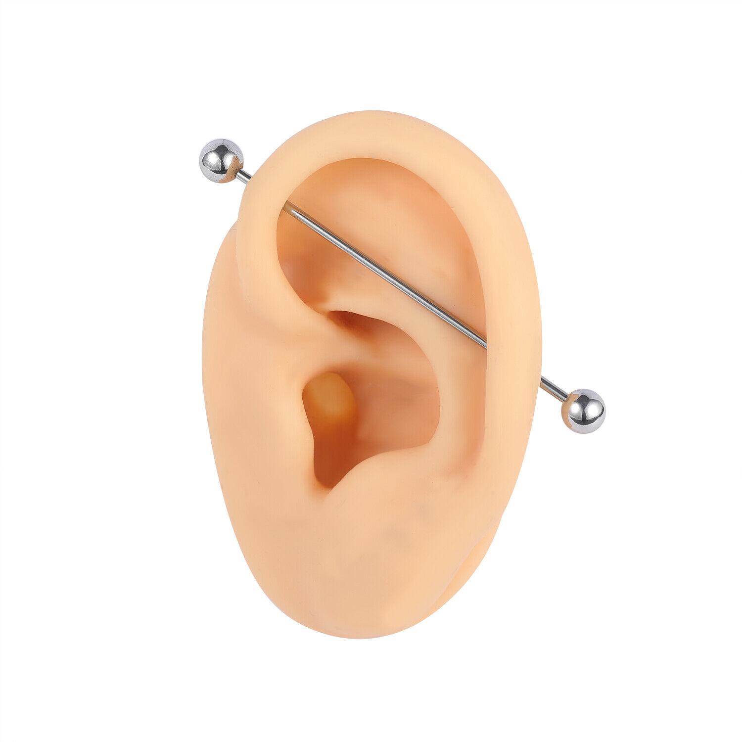 1 Pc Stainless Steel Long Industrial Barbell Piercing Cartilage Earring Jewelry
