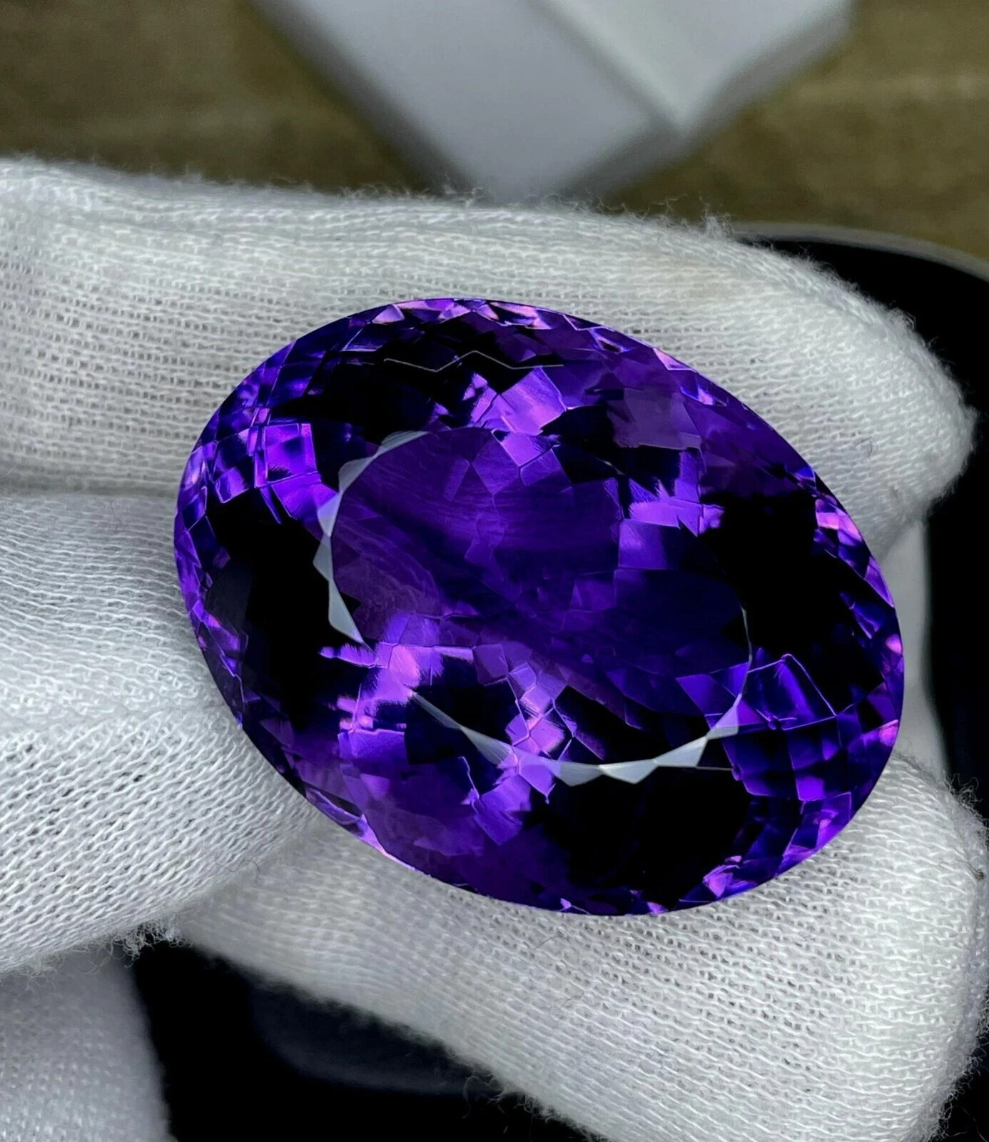 Amethyst Oval Cut Natural Purple Colour 95+ Ct EGL Certified Loose Gemstone