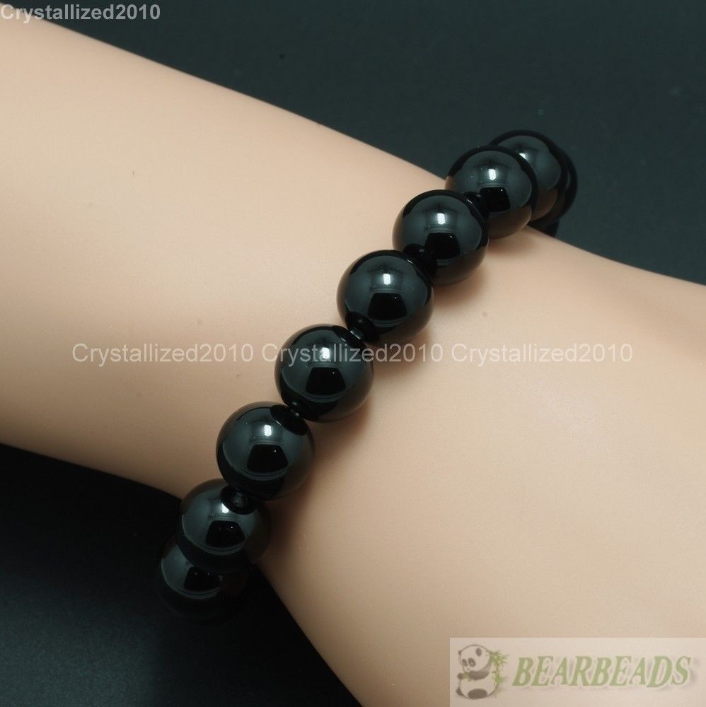 2Pcs Handmade 8mm Natural Gemstone Round Beads Stretchy Bracelet Healing Reiki