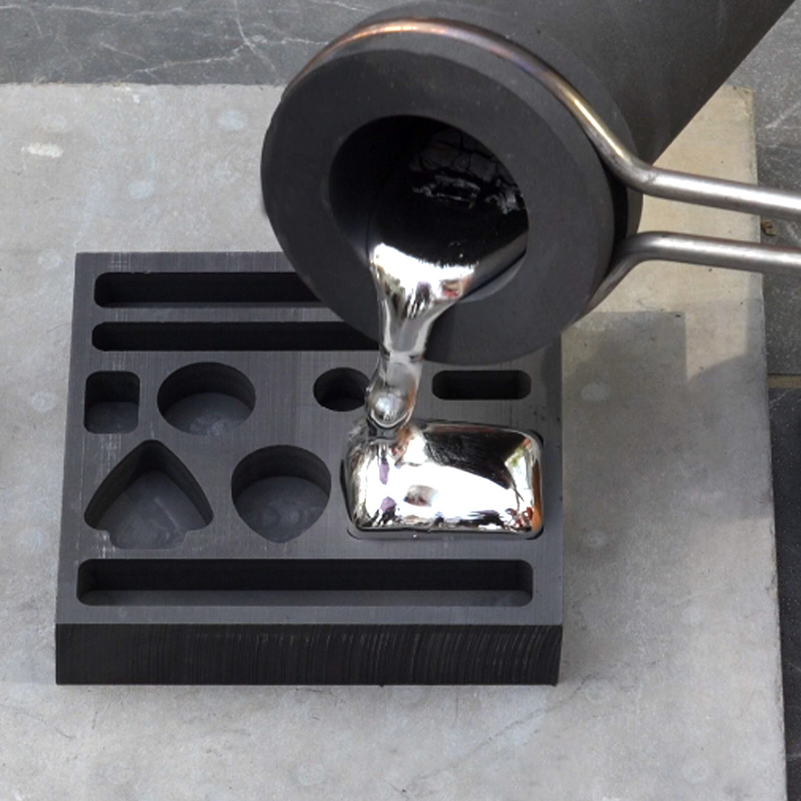 1PC Graphite Ingot Casting Mold Combo Mould For Melting Refining Gold Silver NEW