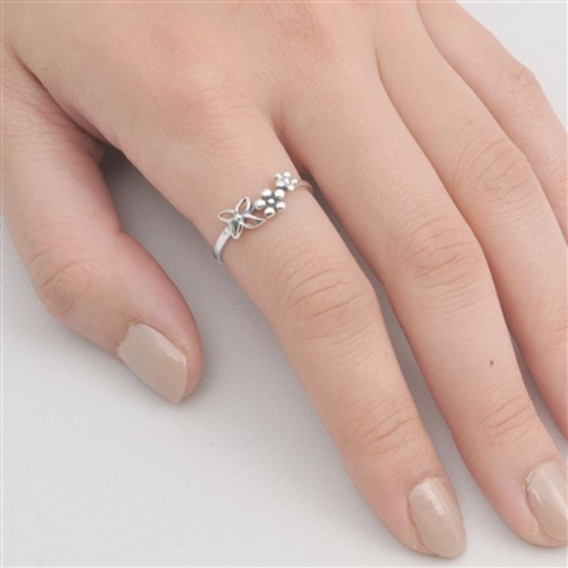 USA Seller Flowers Ring Sterling Silver 925 Plain Best Price Jewelry Selectable