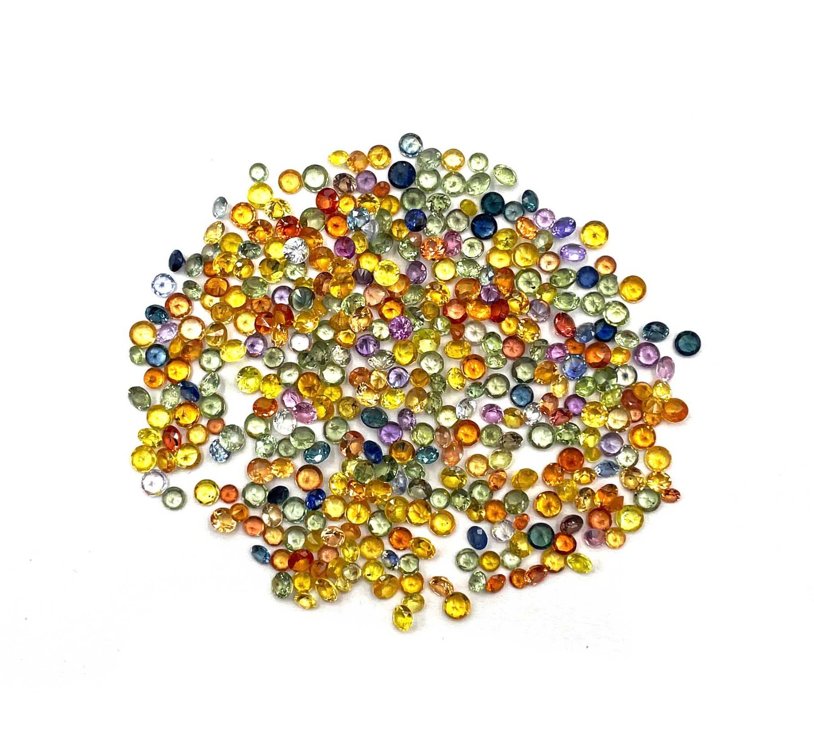 Natural Multi Sapphire Round Cut Loose Gemstone Lot 20 Pcs 2.50-3 MM 2 CT