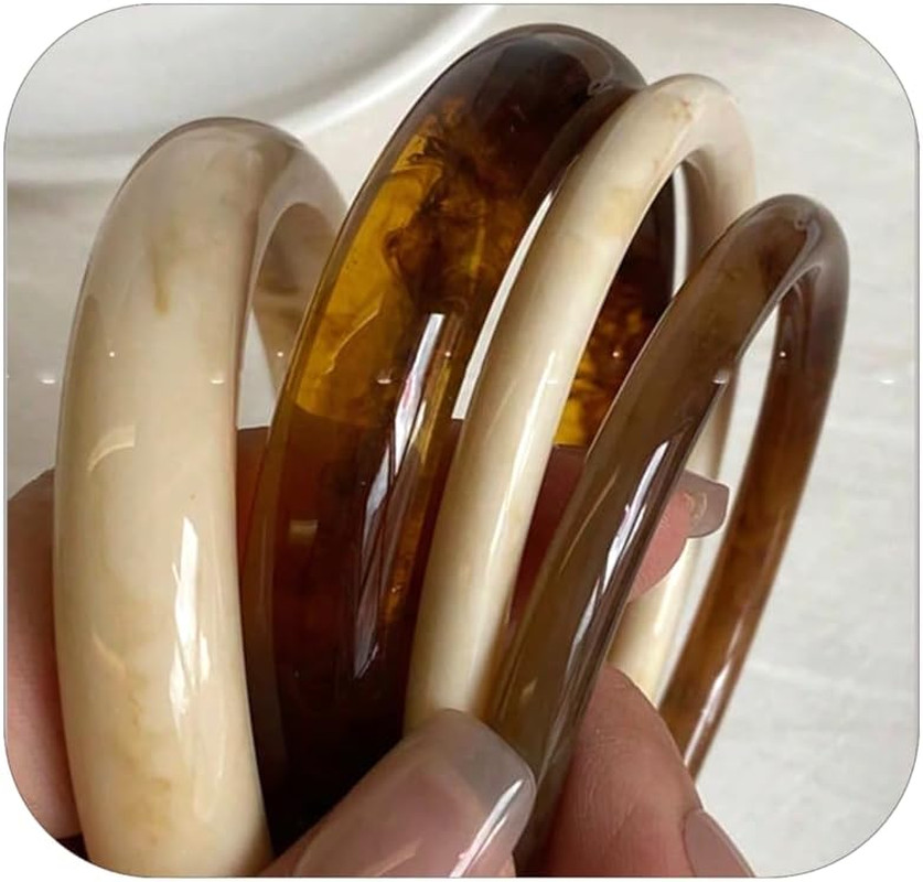 ÌF ME Acrylic Bangles Bracelets for Women, Irregular Acrylic Resin Chunky Bracel