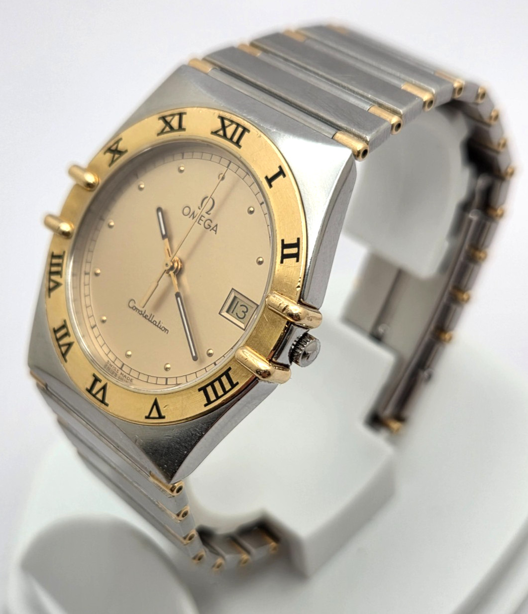 Omega Constellation 18k & Stainless Steel Ref 396.1080 Wristwatch 34mm case work