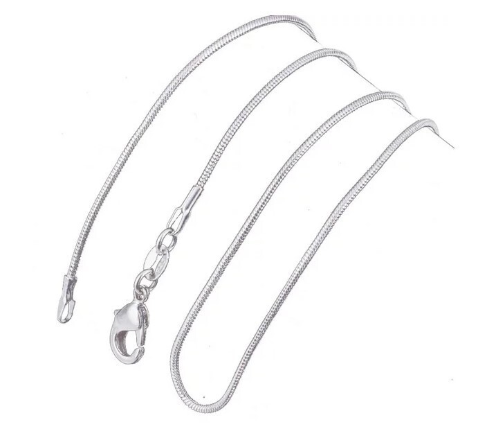 925 Sterling Silver Snake Chain Necklace 2MM 16, 18, 20, 22, 24, 26, 28 Inch
