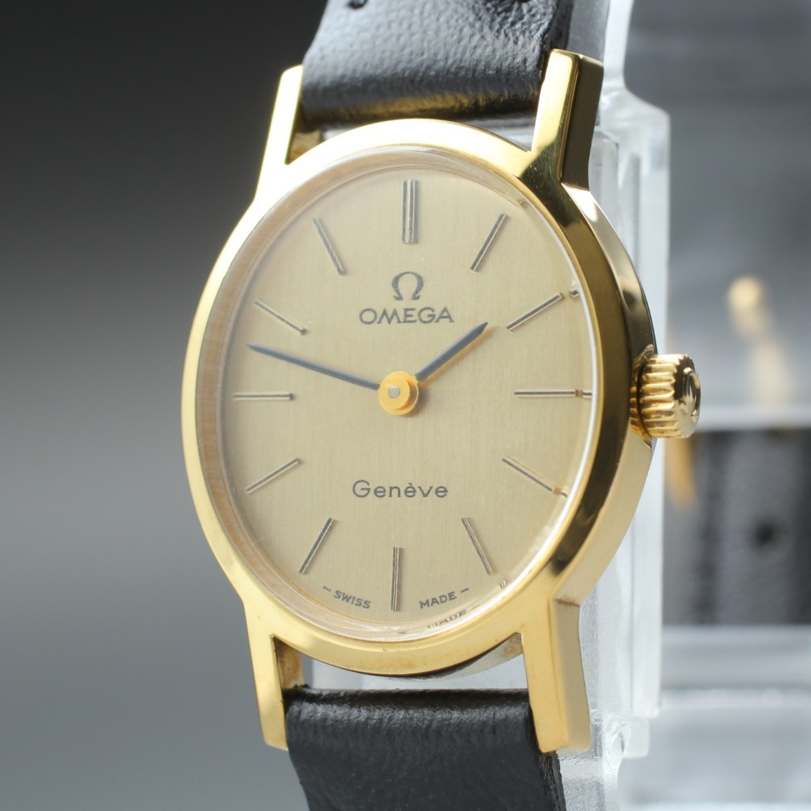 [Almost MINT] Vintage 1982 OMEGA Geneve Cal.485 Hand Winding Gold Women’s Watch