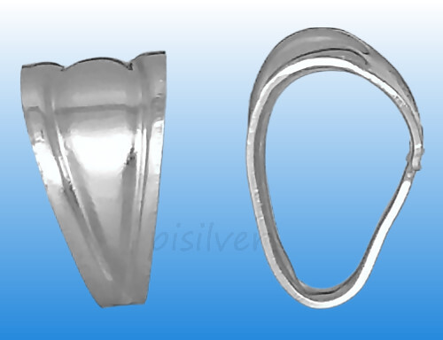 Genuine 925 Sterling Silver Bail Charm Pendant Slide Clasp Connector Finding 8.5