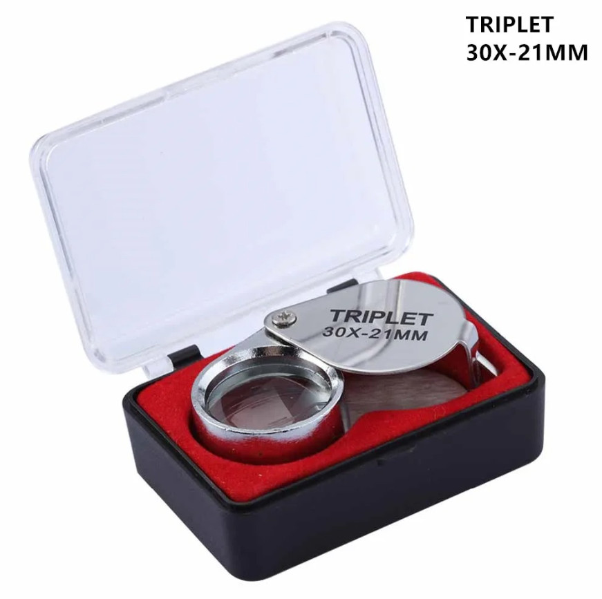 1pc 30X Pocket Loupe Magnifier Foldable Jewelry Magnifying Glass – NEW