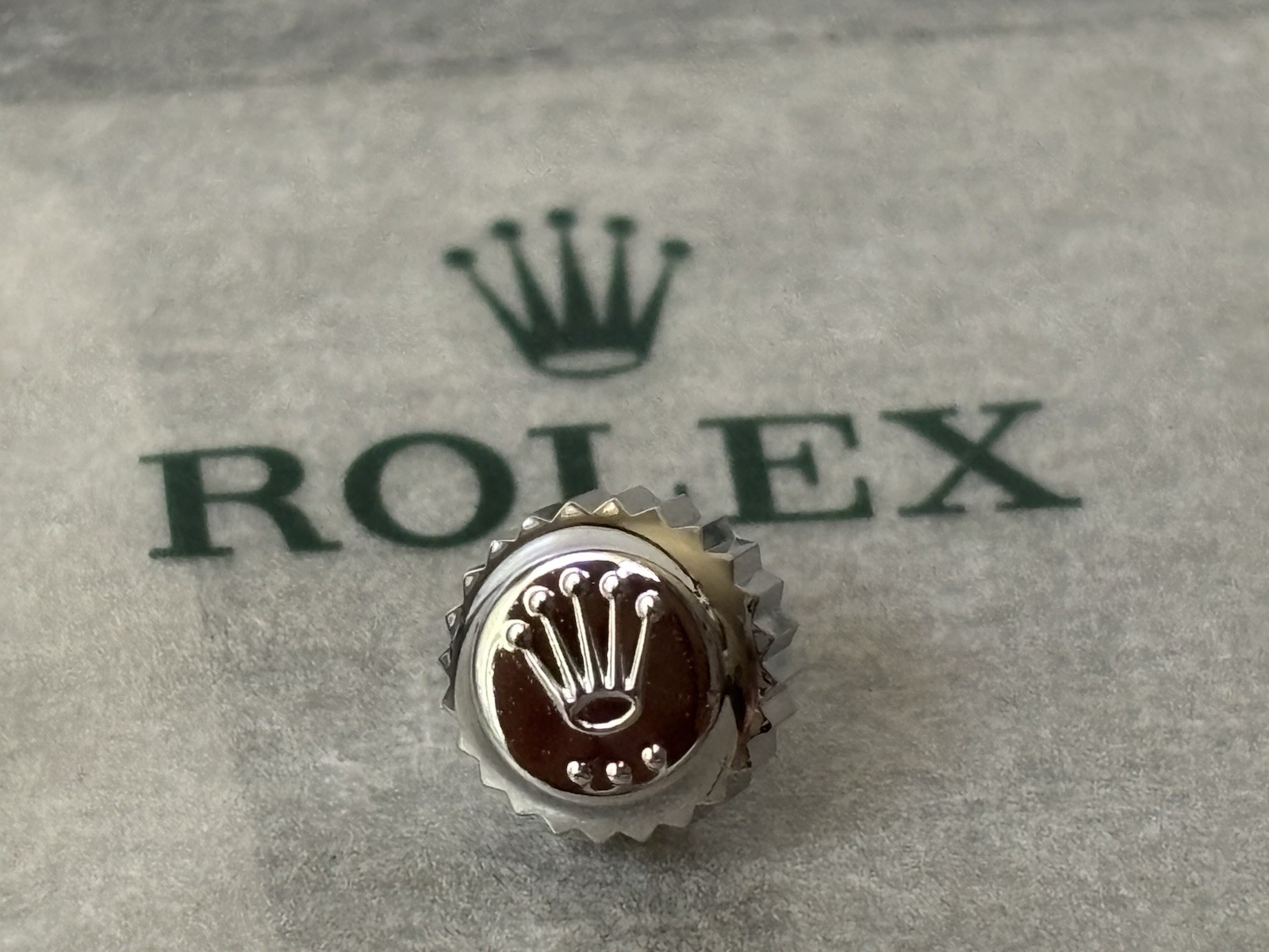 Genuine Rolex 24 703 0 Steel White Gold Crown 7mm Excellent Condition