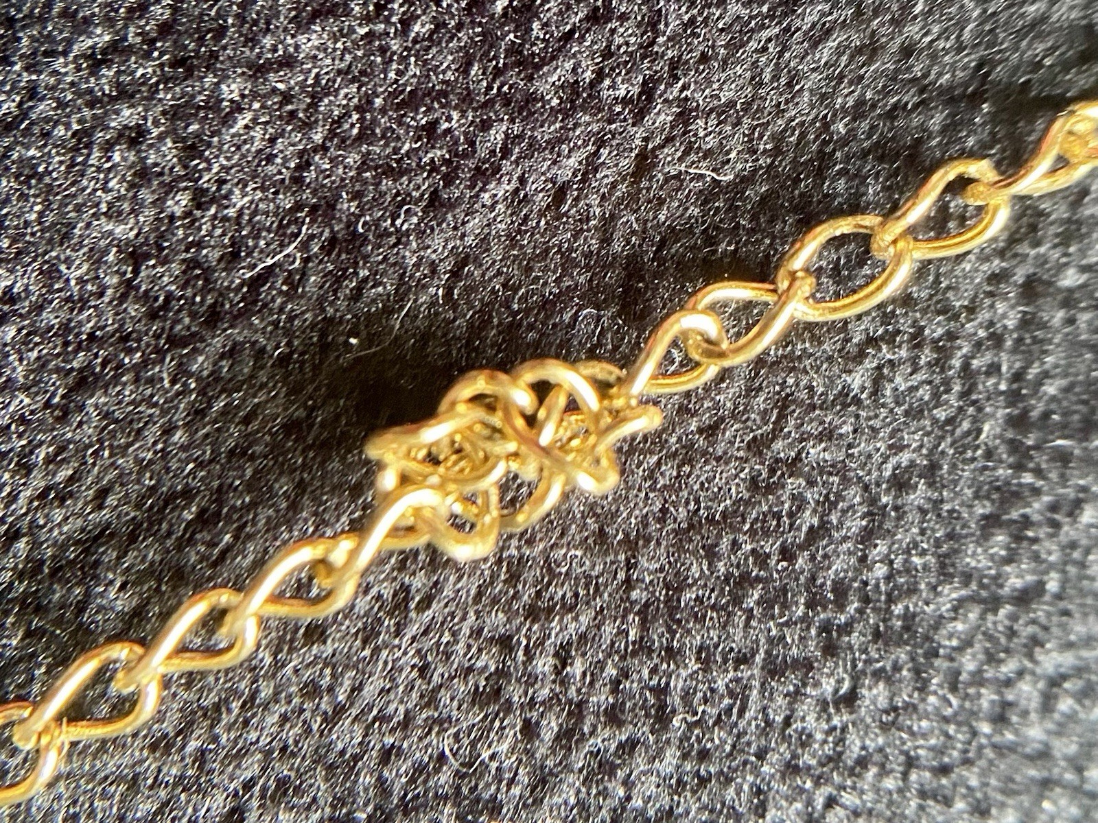 18K Solid Gold Herringbone Chain Necklace 10” 4mm Lobster Clasp