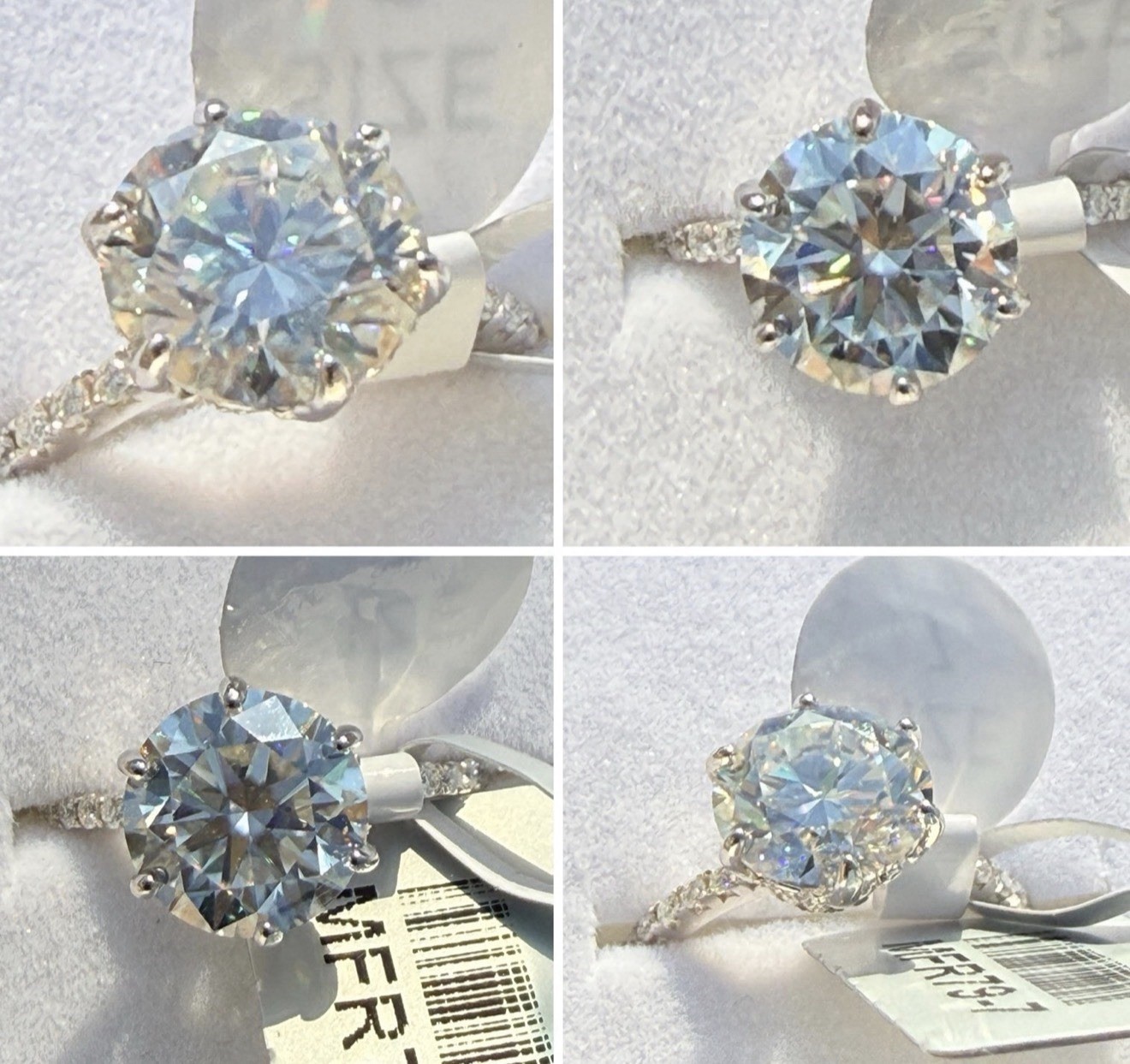 4.66 CTW VVS1 Round Moissanite Promise Engagement Ring Size 7 Solitaire 925 SS