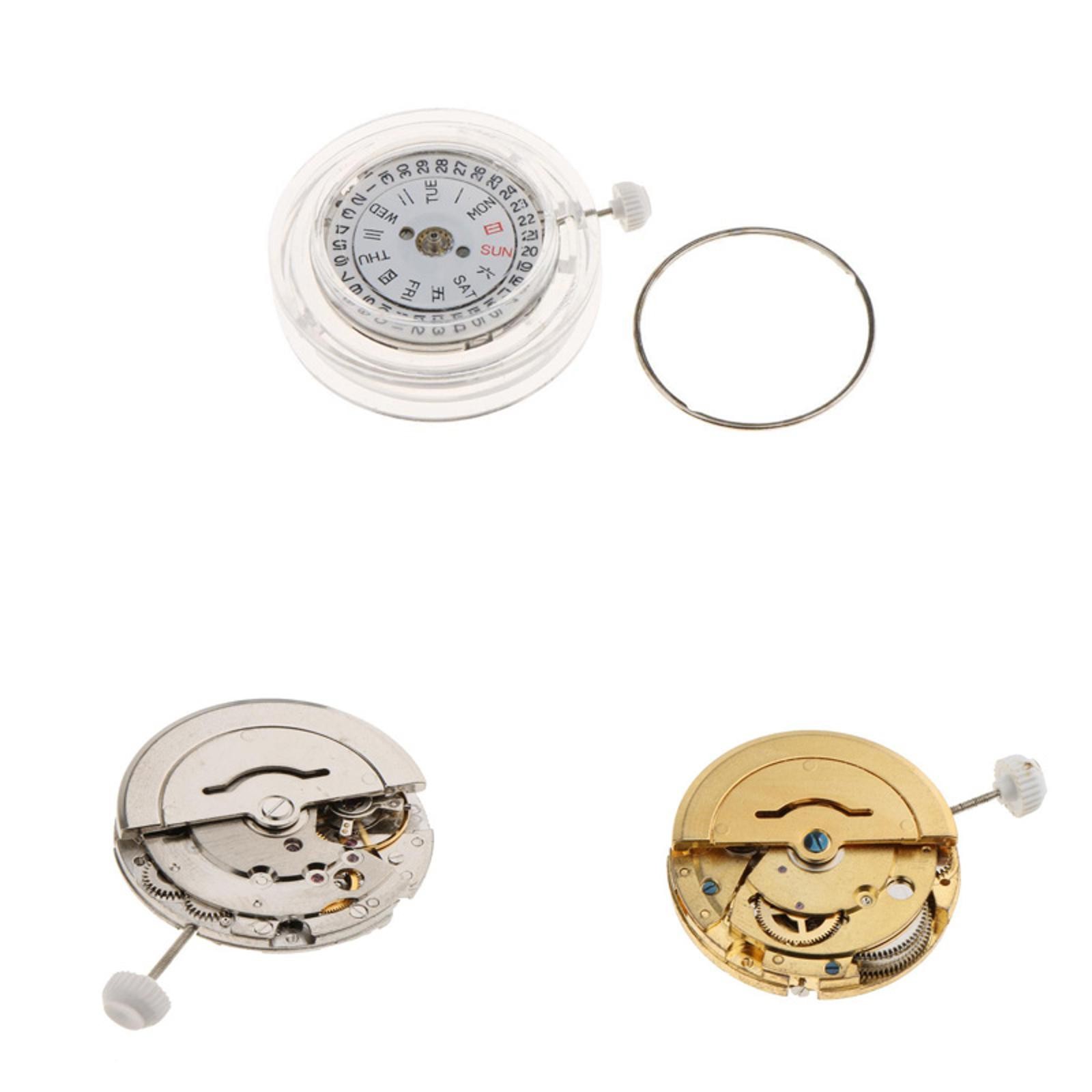 Metal Double Calendar Automatic Watch Movement Repair Parts For Miyota 8205