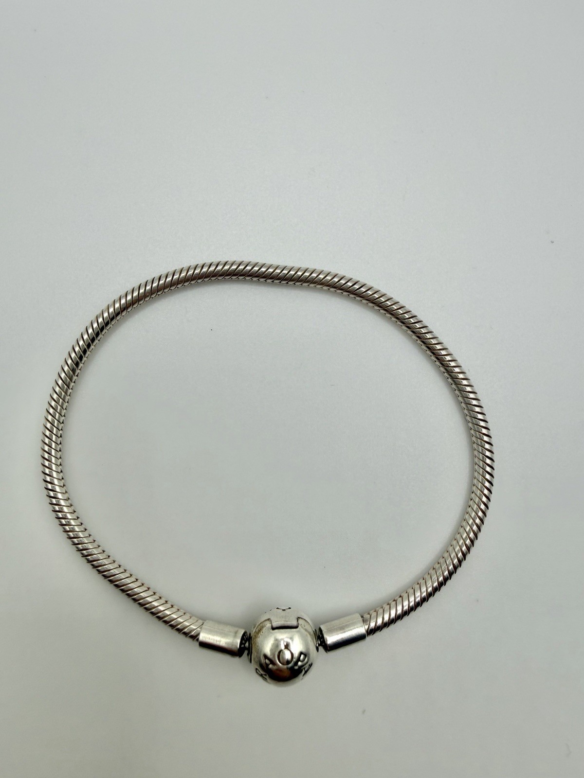 Authentic Pandora Sterling Silver Snake Chain Bracelet S925 ALE 7.9” 20cm