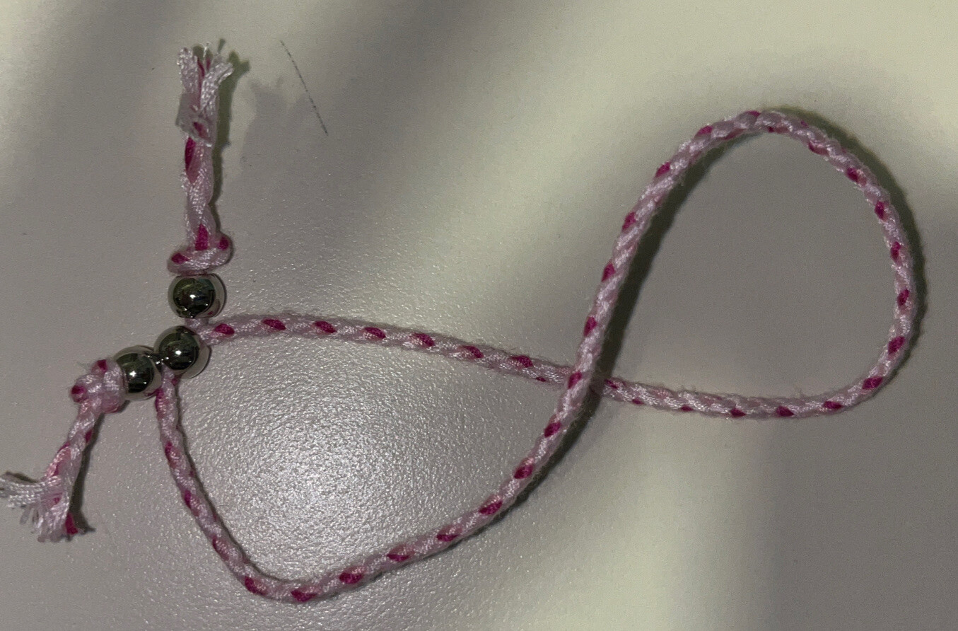 NEW BOHO BRAIDED THREAD FRIENDSHIP BRACELET ADJUSTABLE COLOR FUCHSIA WHITE PINK