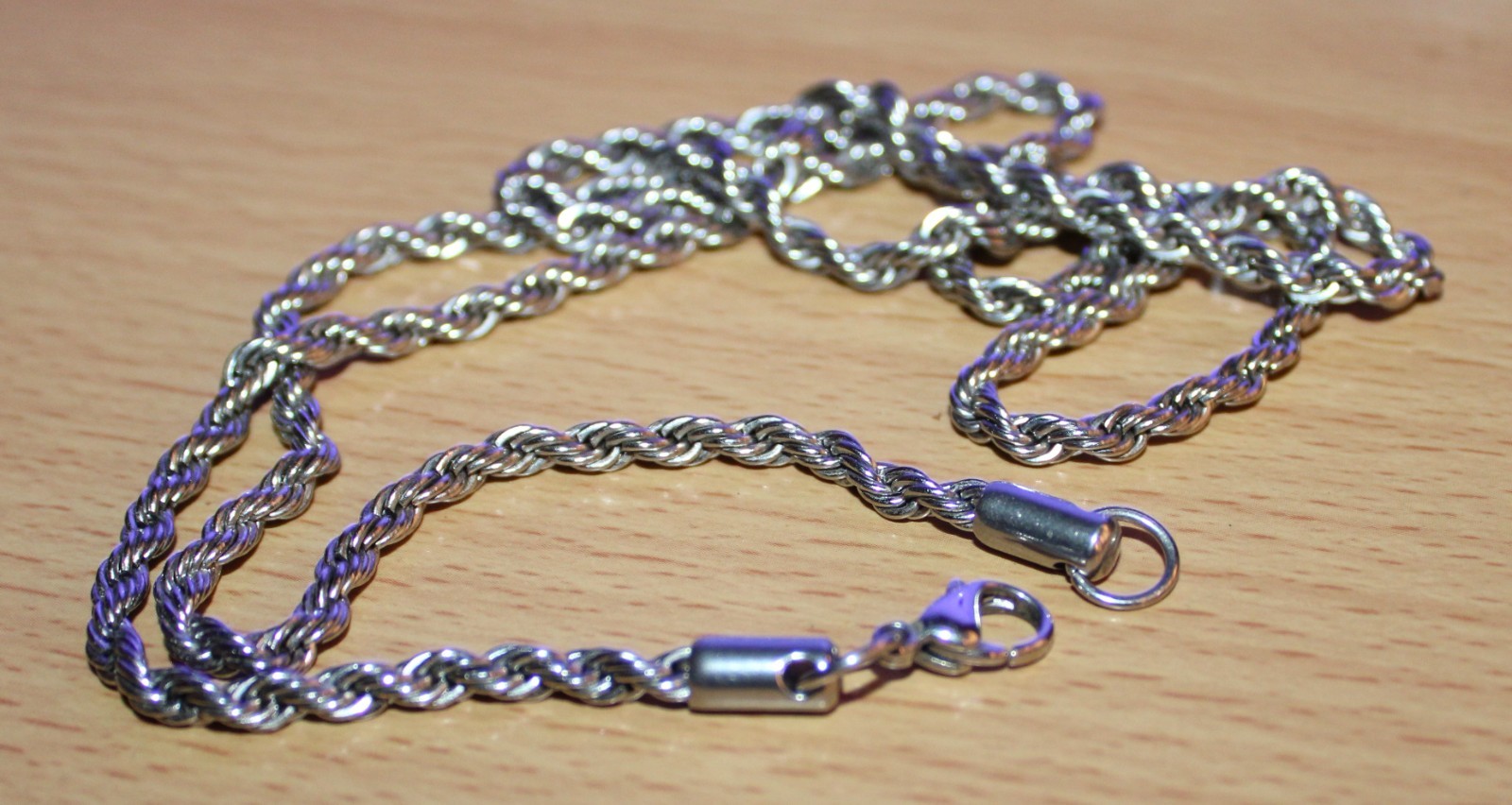 New Solid Stainless Steel 28.5″ Rope Chain Necklace 3.5 mm 25 Grams Total Weight