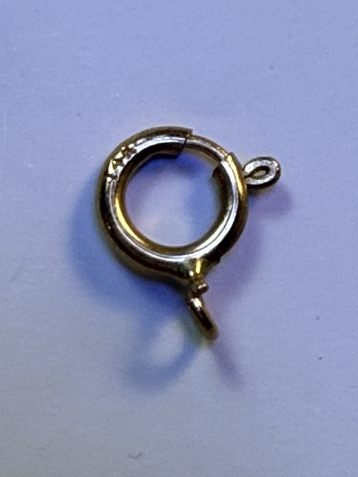 5mm STANDARD WEIGHT 14k Solid Yellow Gold Spring Ring Clasp OPEN Jump Italy