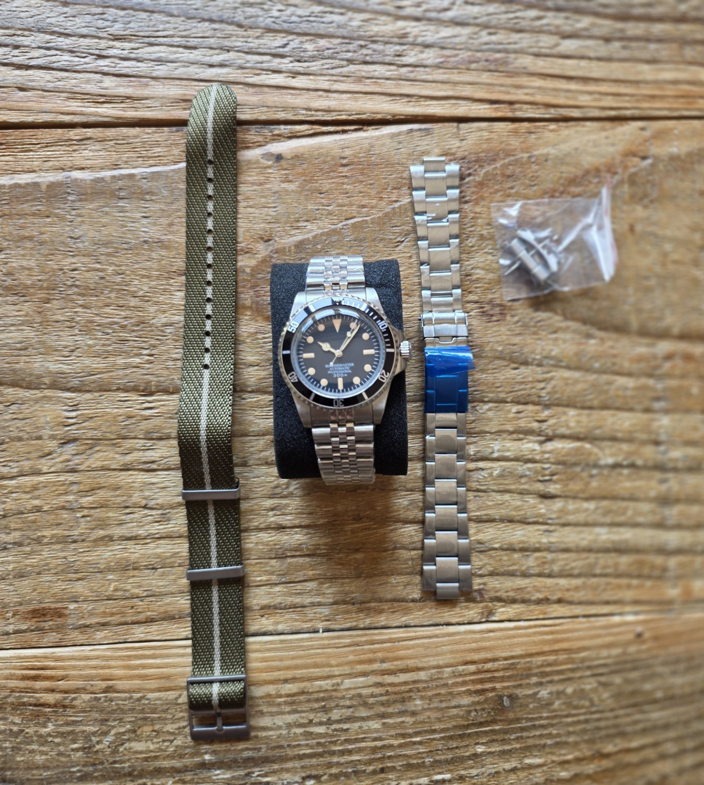 Watch Submariner , Nh35, Marine master, Stainless Automatic, With 3 Straps