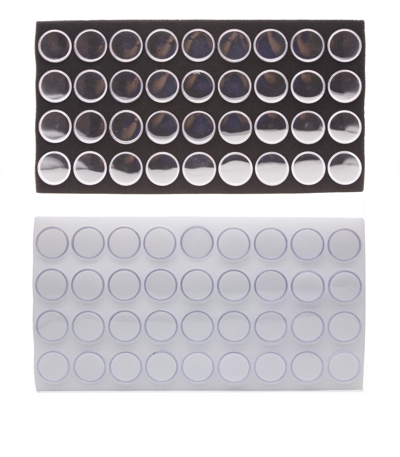 Gemstones, Beads Display Foam with 36 Acrylic Gem Jar Holders Tray Liner