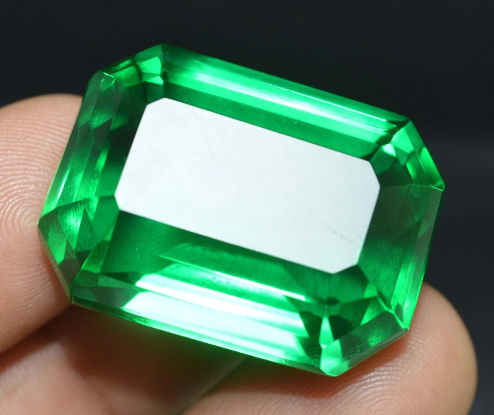112 Ct Natural Green Emerald Emerald Cut Certified Colombian Loose Gemstone 6AHY
