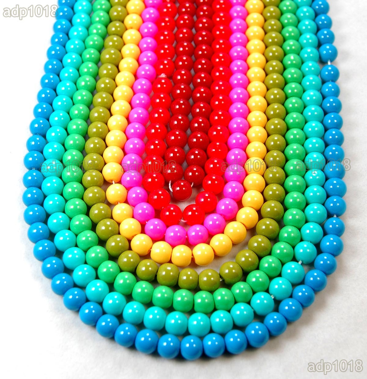 Quality Czech Opaque Glass Pearl Smooth Round Beads 16″4,6,8,10,12mm