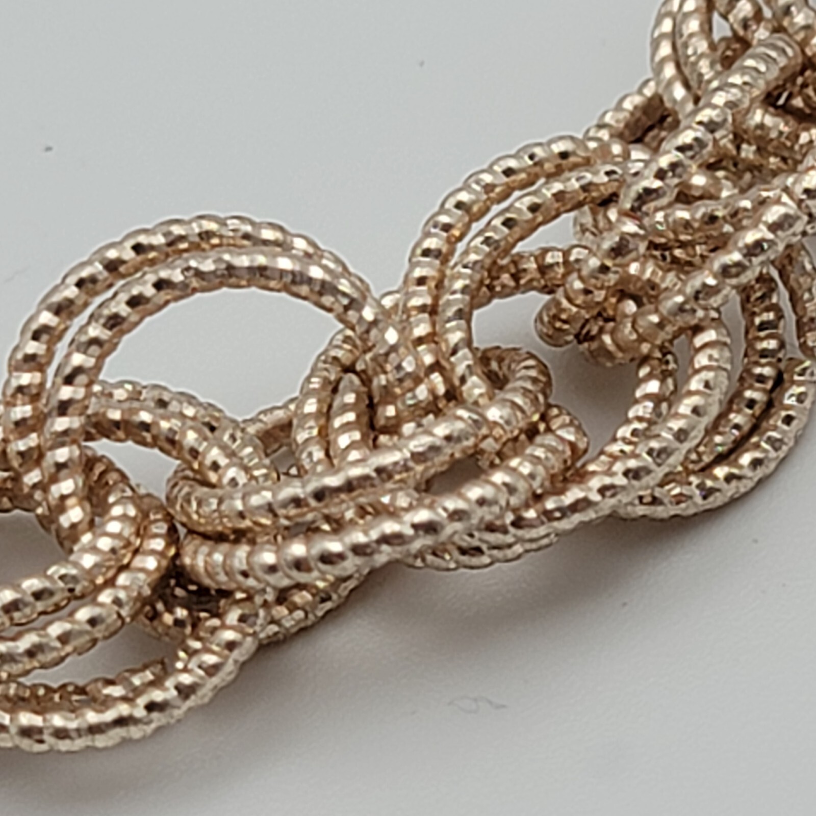 INC Gold-Tone Brilliant Cut Double Circle Link Necklace 22.5 in Adjustable