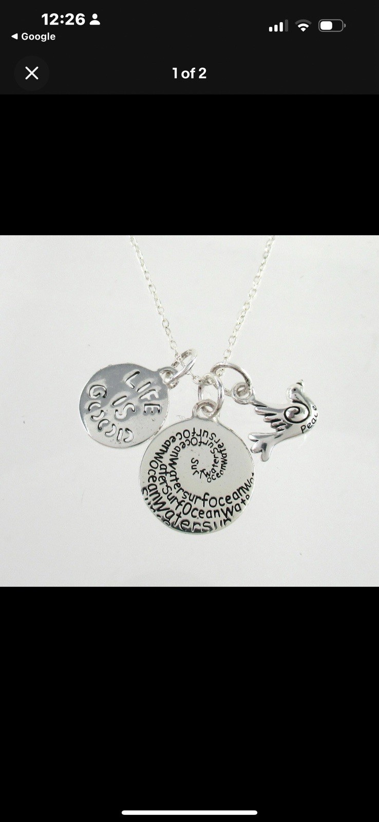 925 Sliver Charm Necklace