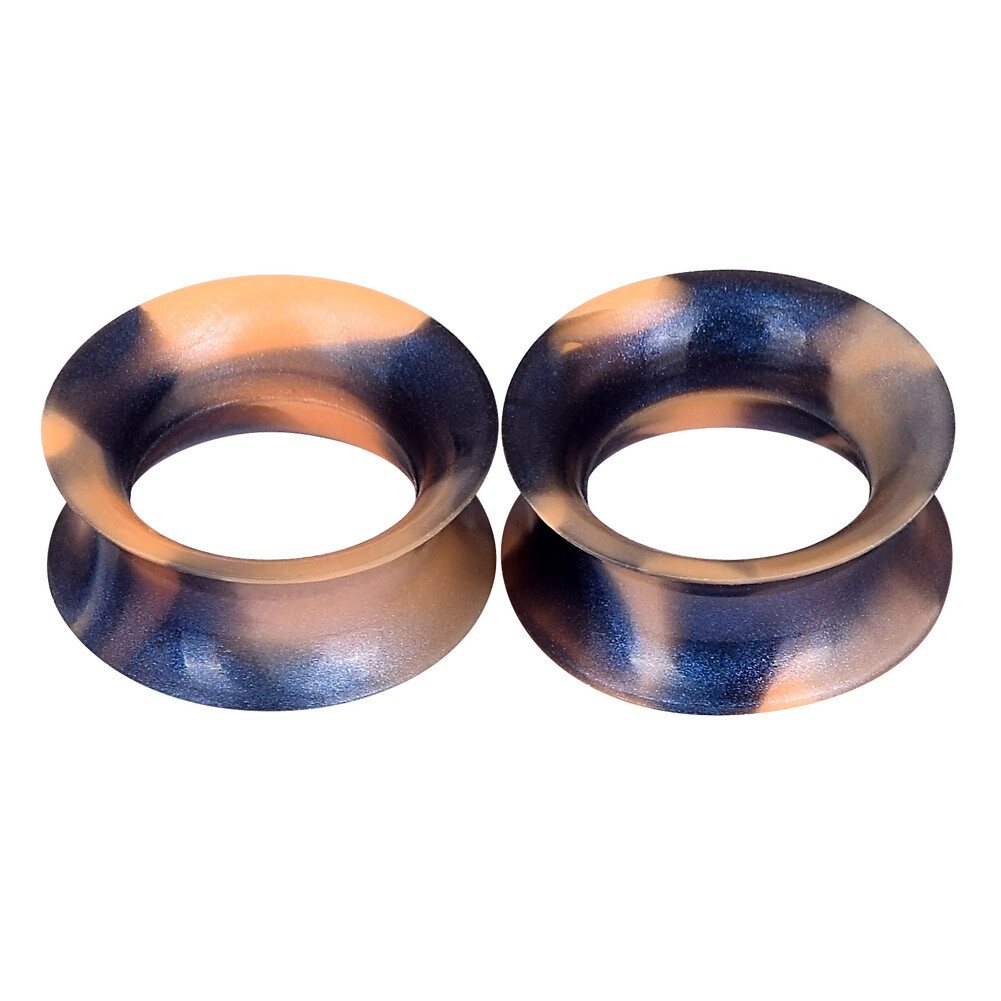 Pair Colorful Soft Silicone Ear Gauges Plugs Ear Flesh Tunnels Expander 2g-3/4″