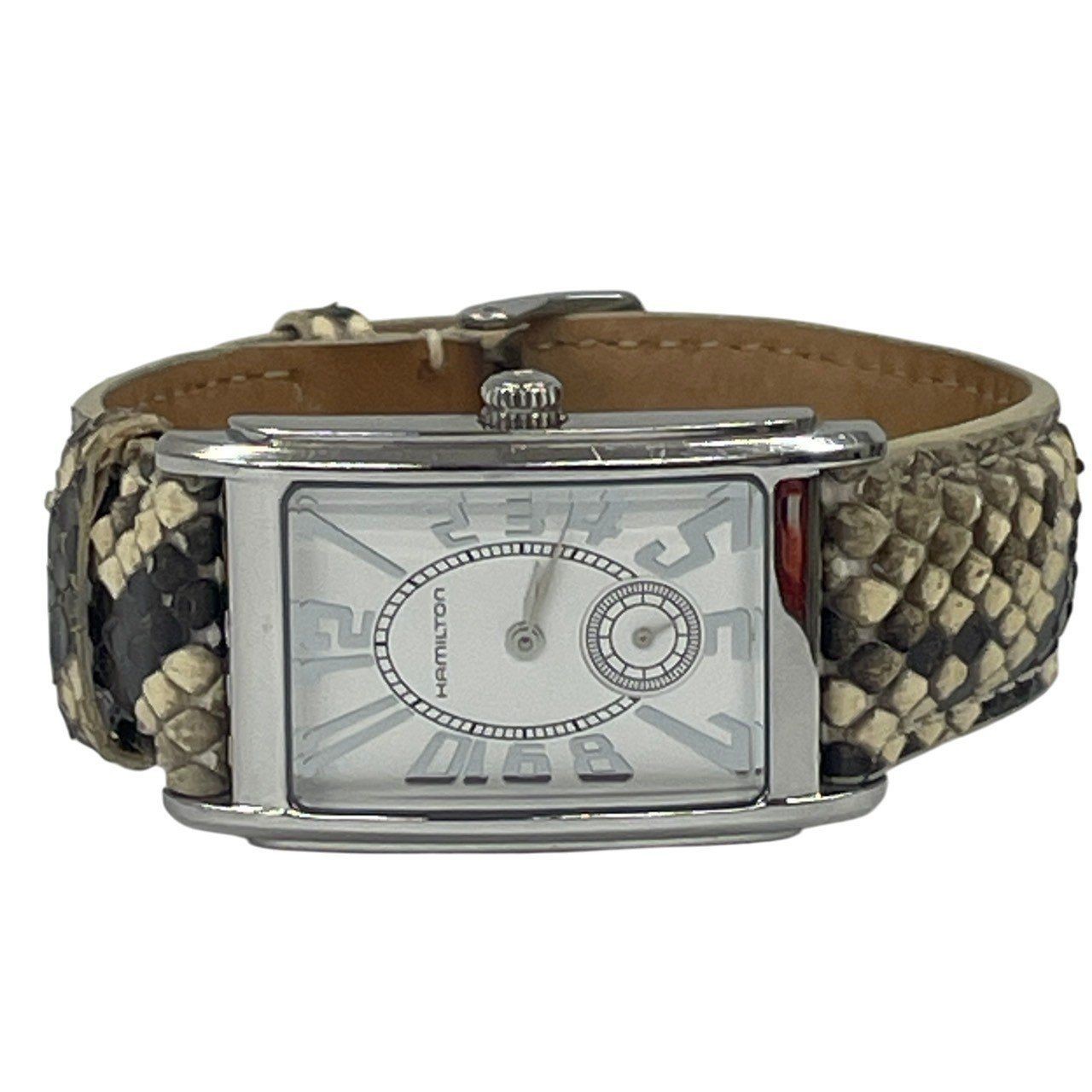 Hamilton Ardmore H114110 Rectangle SS White Dial Small Second Quartz New Battery