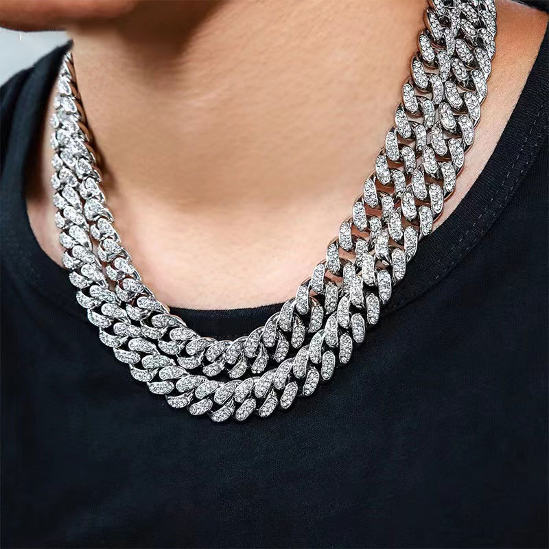 Men’s Gold Plated Iced CZ Out Solid Miami Cuban Link Bracelet Chain 12MM