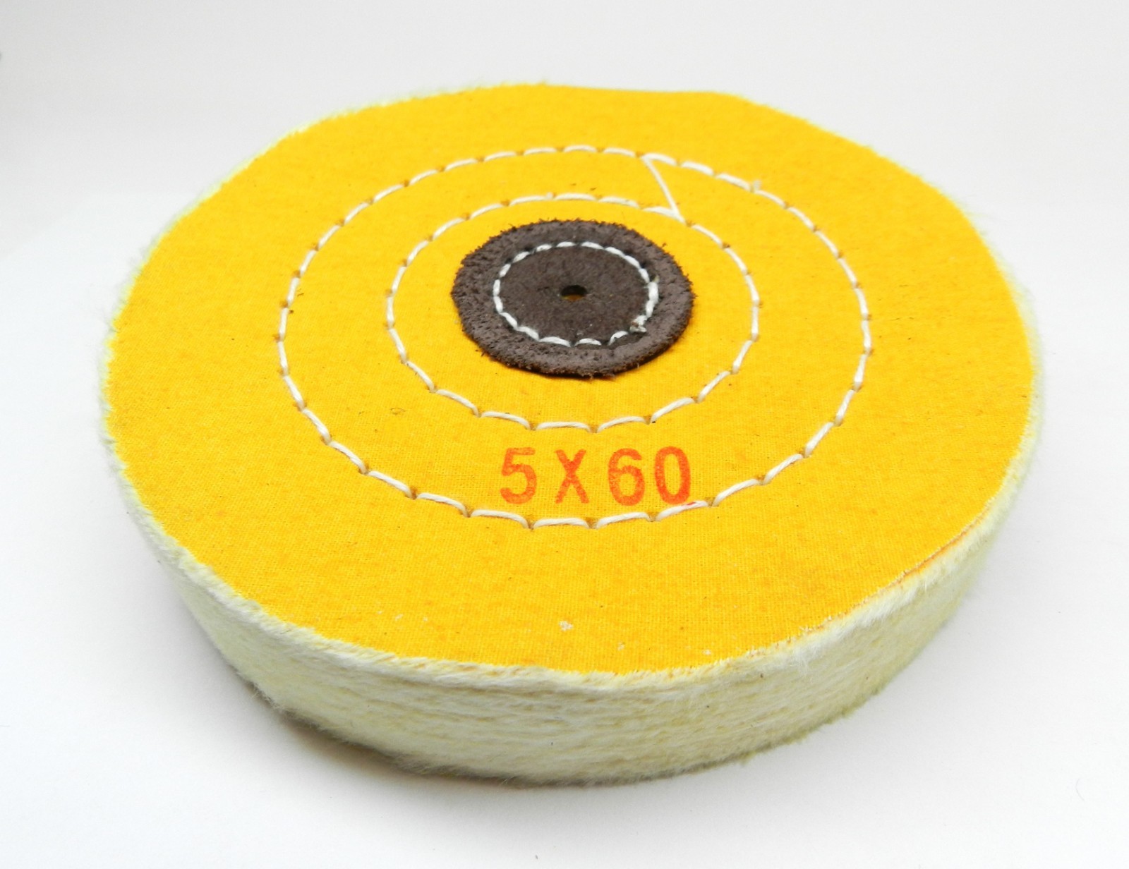 5″ Jewelers Buff Wheel Yellow Treated 60 Ply Stitched Buffing Polishing