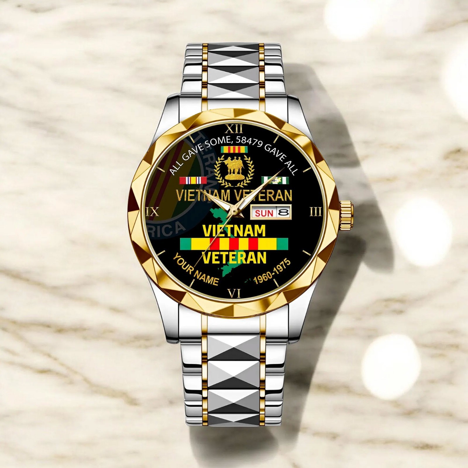 Vietnam Veteran Personalized Watch Custom Military Watch Proud Veteran Gift