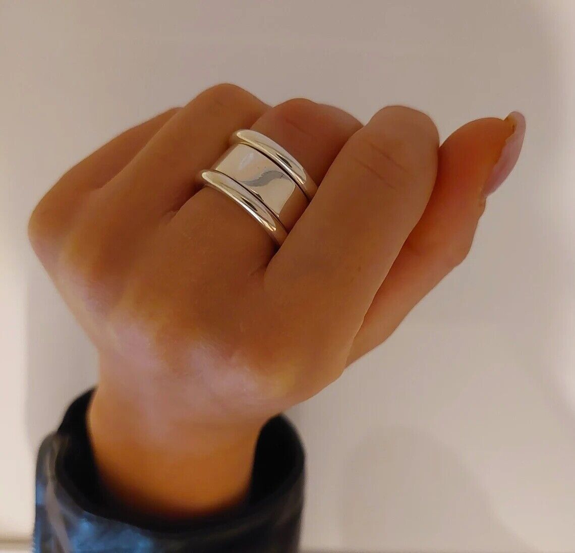 Solid 925 Sterling Silver Band & Statement Handmade Spinner Ring All Size