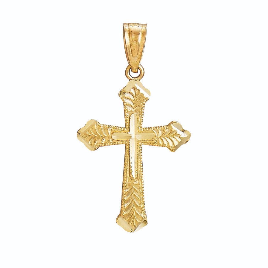 14k solid yellow gold cross 0.7 grams