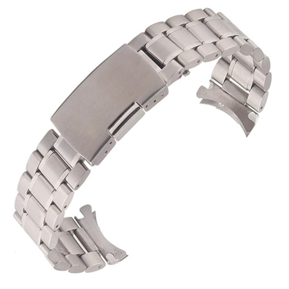 Arc Solid Stainless Steel Watch strap Universal Metal Bracelet 16 18 20 22 24mm